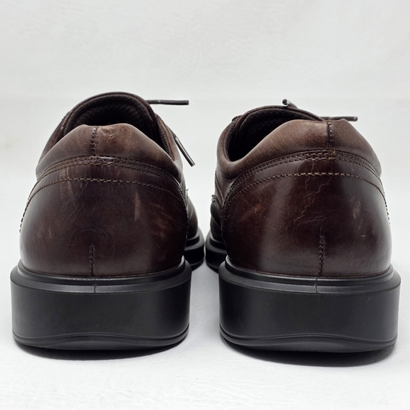 Ecco Helsinki 2 Mens Sz 9-9.5 43 Derby Shoes Brown Leather Low Top Lace Up Dress main image 5
